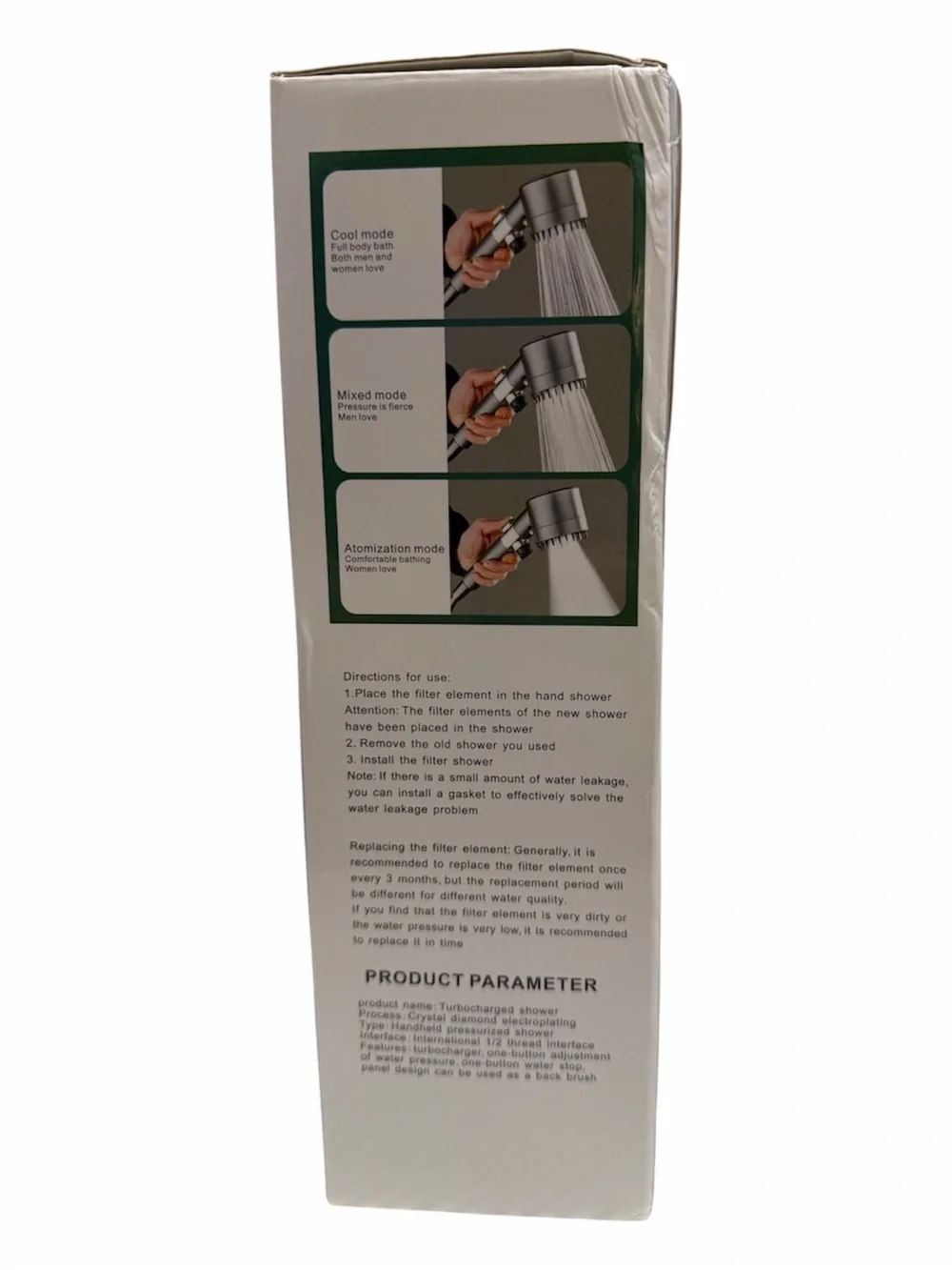 Turbocharged High‑Pressure Shower Head • New in Box